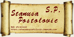 Stanuša Postolović vizit kartica